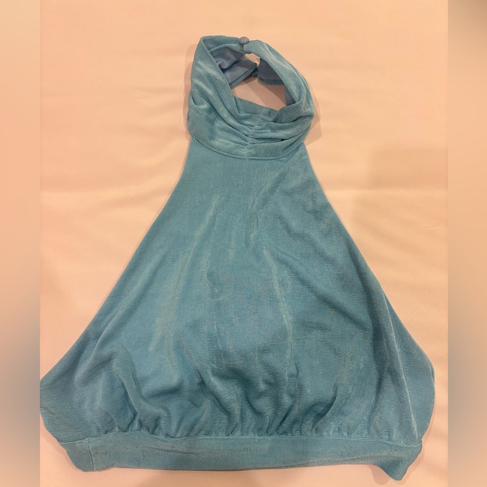 Princess Polly Light Blue Halter Top